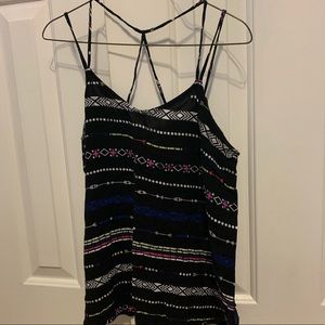 Strappy tribal print tank